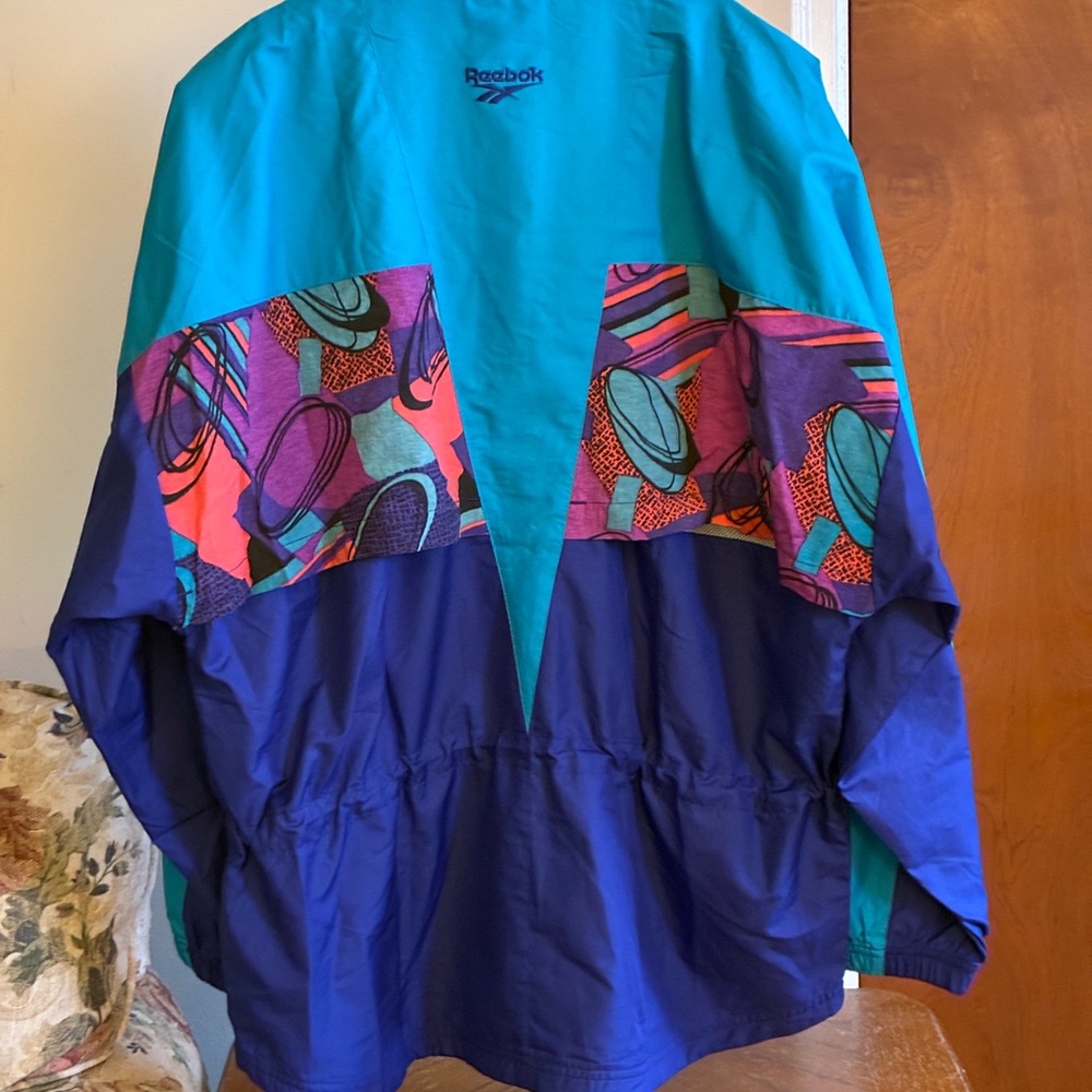 Reebok Blue and Purple Windbreaker Jacket - Picture 4 of 5